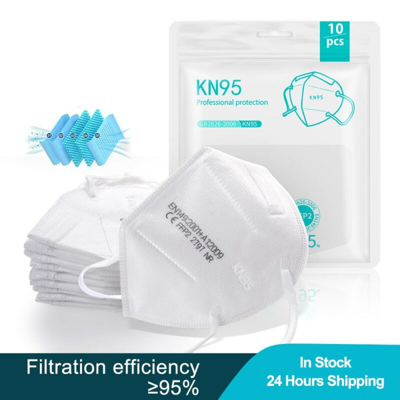 1 100PCS KN95 Masks ffp2mask 5 Layers Mouth Mask Reusable KN95 Respirator FPP2 Masque FFP2 Protective 3