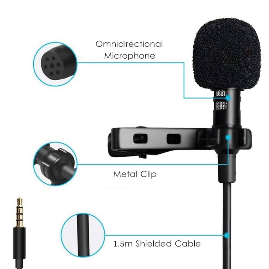 1 5m Mini Portable Lavalier Microphone Condenser Clip on Lapel Mic Wired Mikrofo Microfon for Phone 1