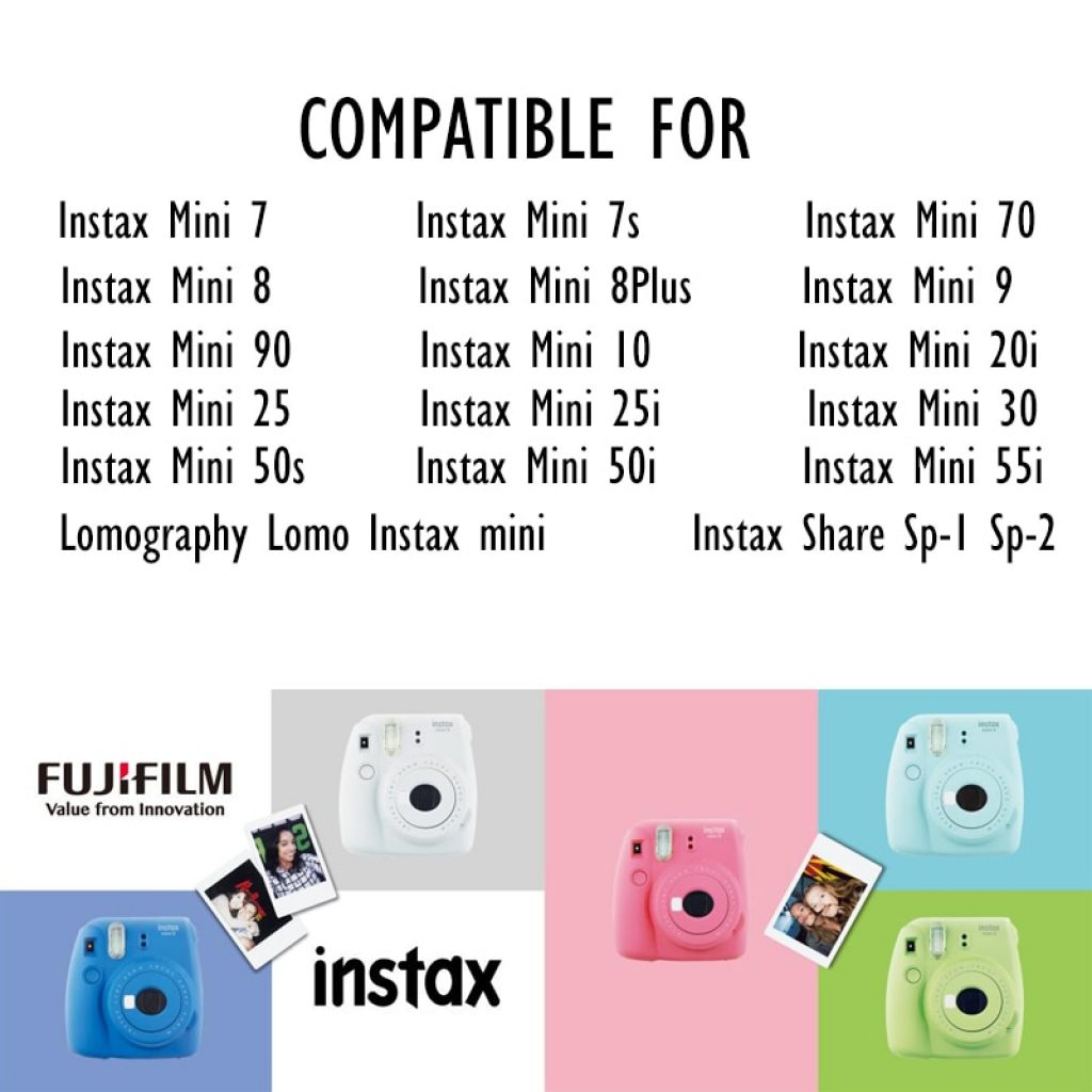 10 200 sheets Fujifilm instax mini 9 film white Edge 3 Inch wide film for Instant 1