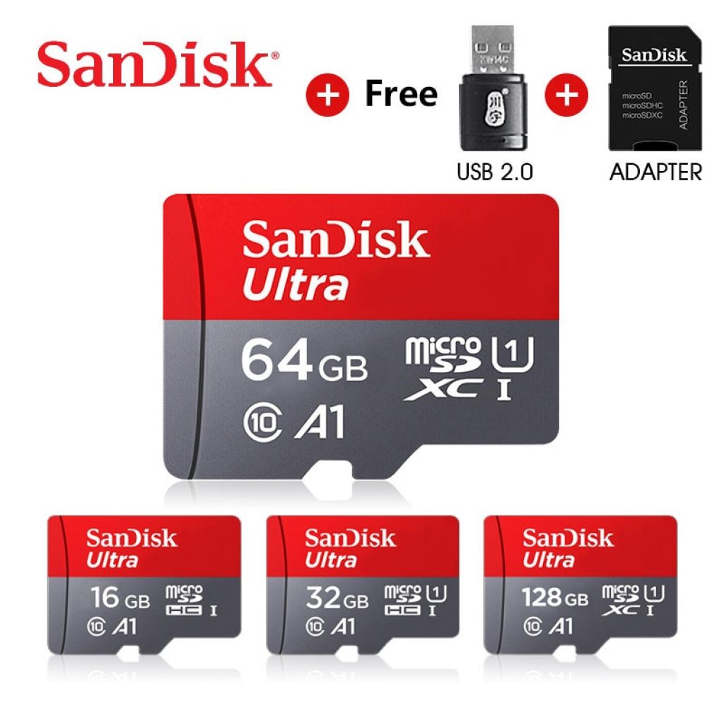 100 Original Sandisk C10 micro sd tf card 32gb 16gb memory card 64gb 128gb micro sd