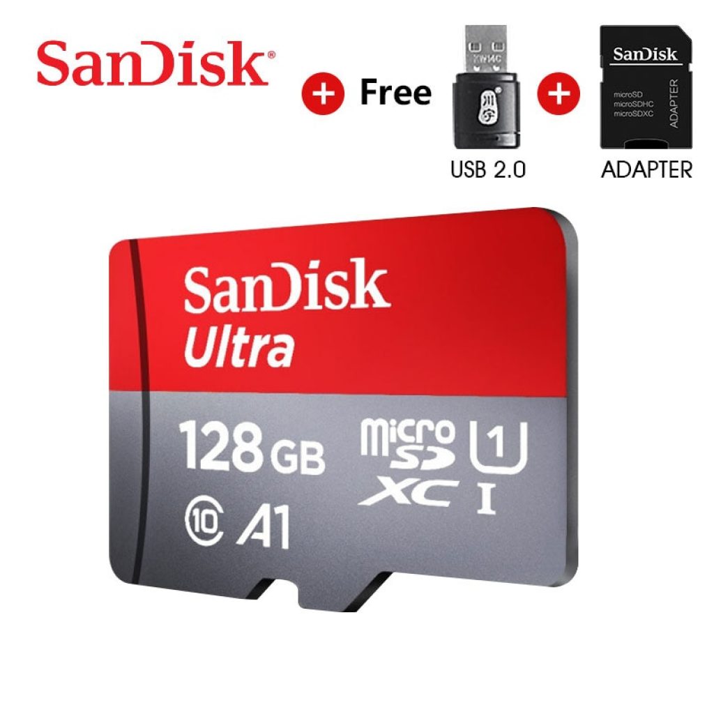 100 Original Sandisk C10 micro sd tf card 32gb 16gb memory card 64gb 128gb micro sd 2