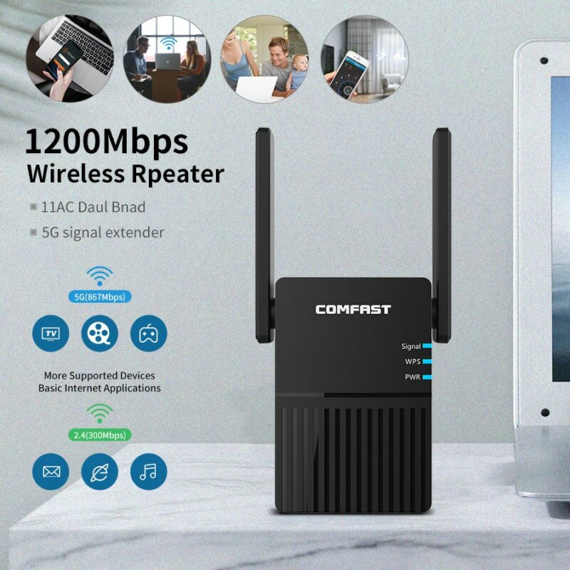 1200Mbps Long Range Dual Band 2 4 5Ghz Wireless Wifi Router High Power Wifi Repeater Wifi 1