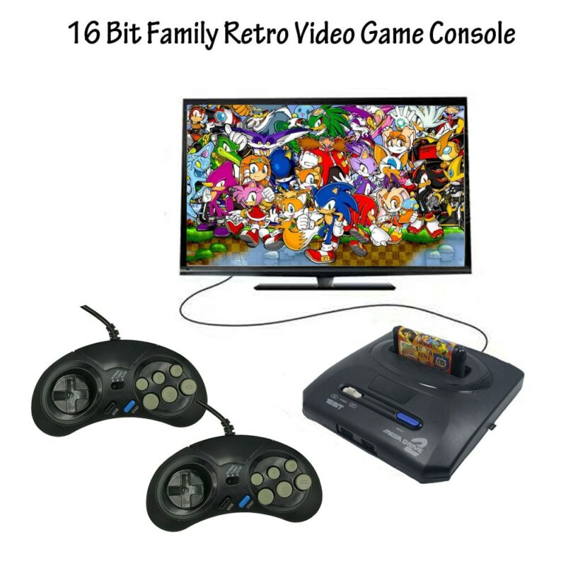 16 bit Video Game Console with US and Japan Mode Switch AV out for Original Handles