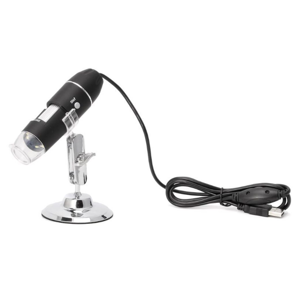 1600X USB Digital Microscope Camera Endoscope 8LED Magnifier with Metal Stand 1