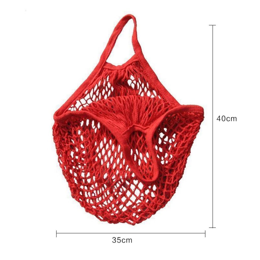 1PCS Large Cotton Totes Shopping Bags foldable Mesh Net String Shopping Bag Reusable Shopping bags Fruit 4