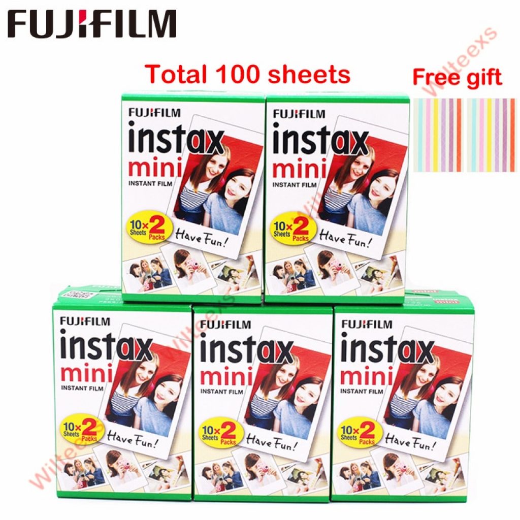 20 100 sheets Fujifilm Instax Mini White Film Instant Photo Paper For Instax Mini 8 9 1