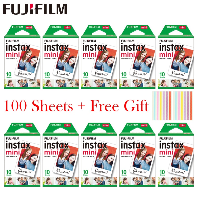 20 100 sheets Fujifilm Instax Mini White Film Instant Photo Paper For Instax Mini 8 9