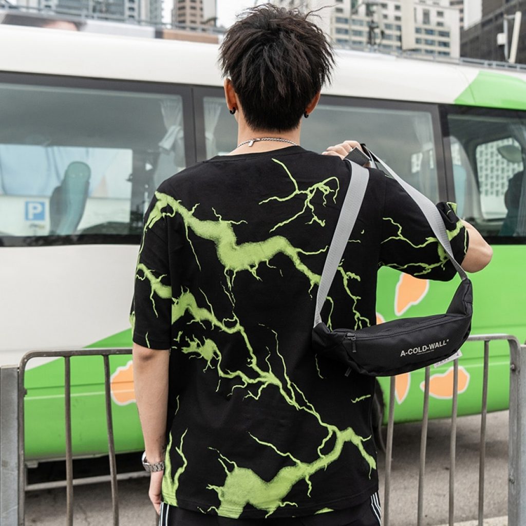 2019 T Shirt Mens Hip Hop Dark Lightning Tshirt Streetwear Summer Cotton Harajuku T Shirts Short 4