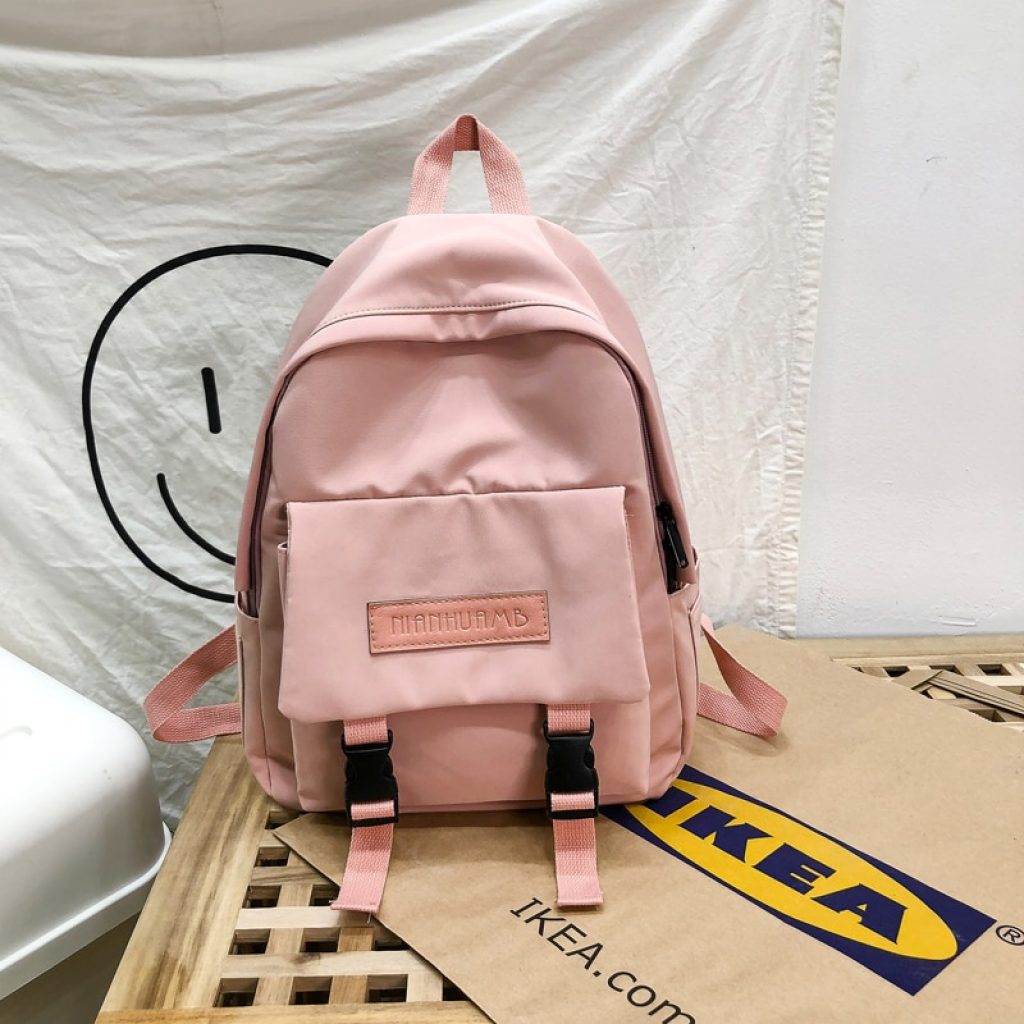 2020 Backpack Women Backpack Fashion Women Shoulder Bag solid color School Bag For Teenage Girl Children 1