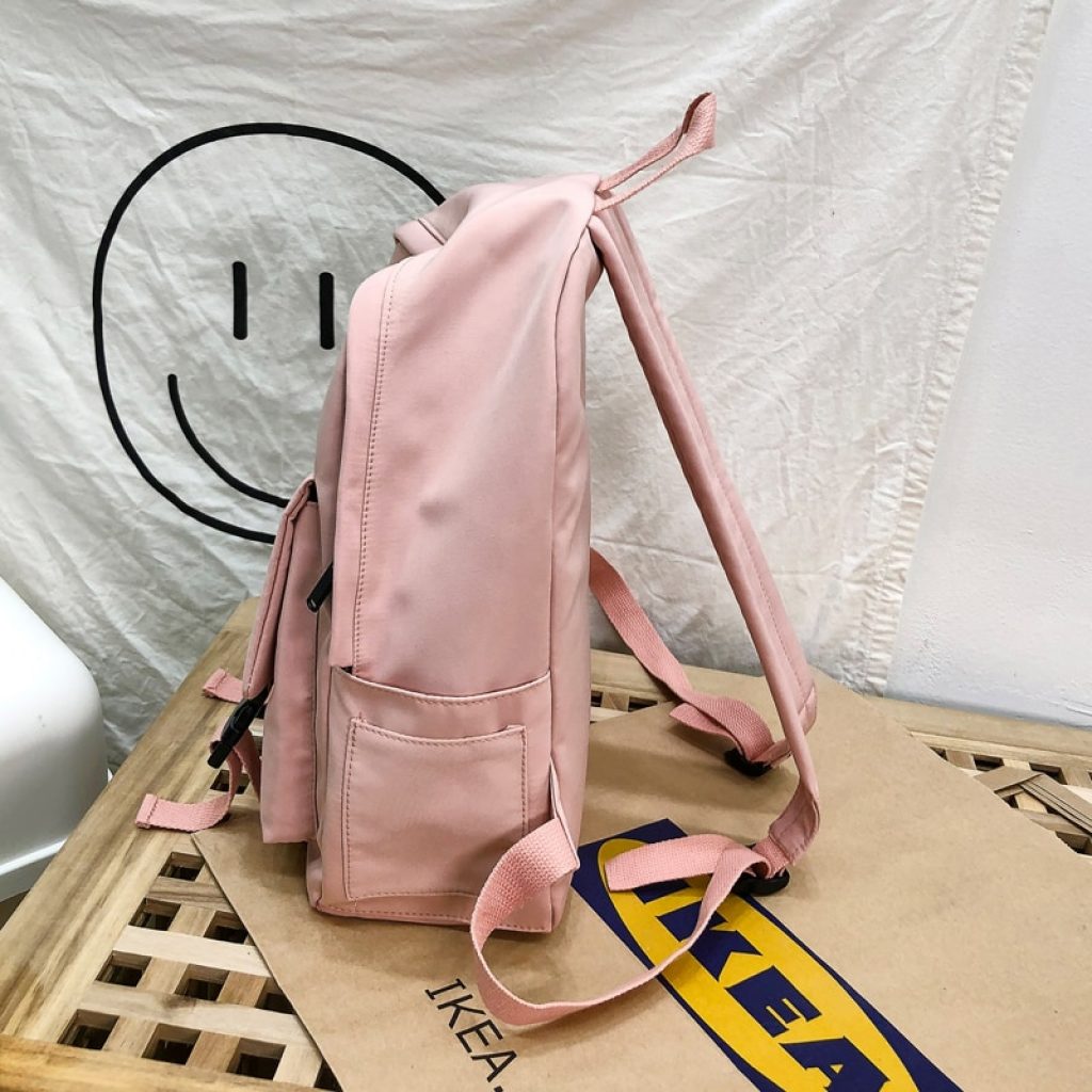 2020 Backpack Women Backpack Fashion Women Shoulder Bag solid color School Bag For Teenage Girl Children 3