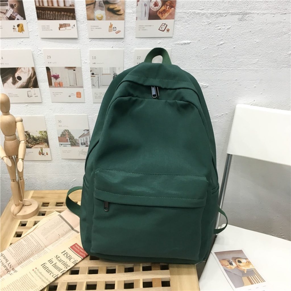 2020 Backpack Women Backpack Solid Color Women Shoulder Bag Fashion School Bag For Teenage Girl Children 1