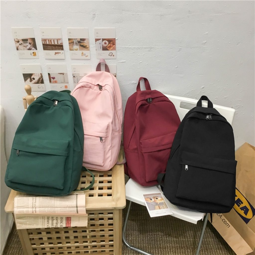 2020 Backpack Women Backpack Solid Color Women Shoulder Bag Fashion School Bag For Teenage Girl Children