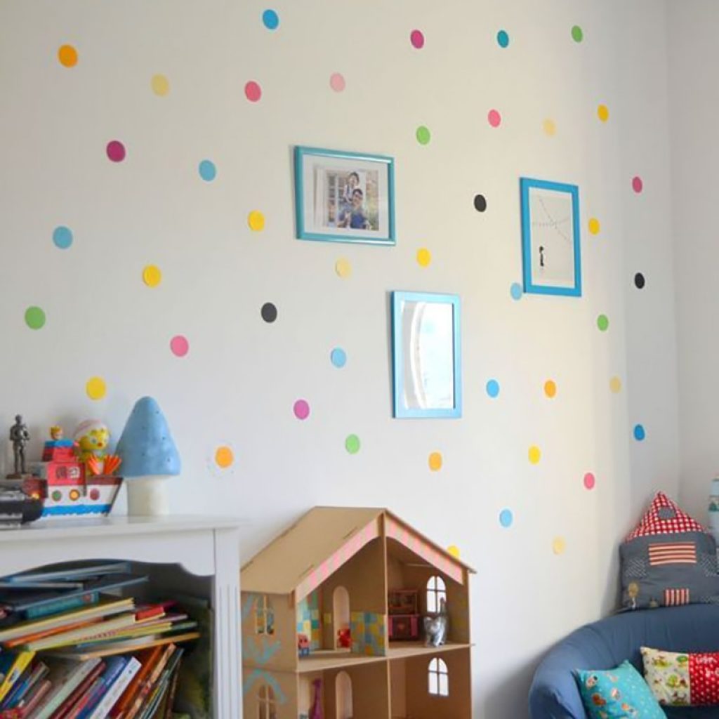 29 Pcs Set PVC Baby Wall Decals Colored Dots Creative Stickers for Children Vinyl Nursery Room 4