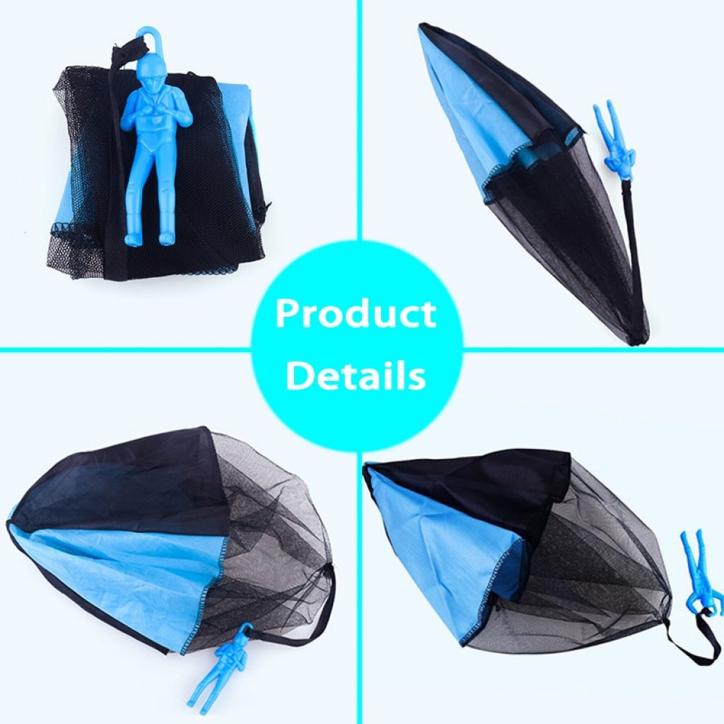 2pcs Hand Throw Soldier Parachute Toys Indoor Outdoor Games for Kids Mini Soldier Parachute Fun Sports 3