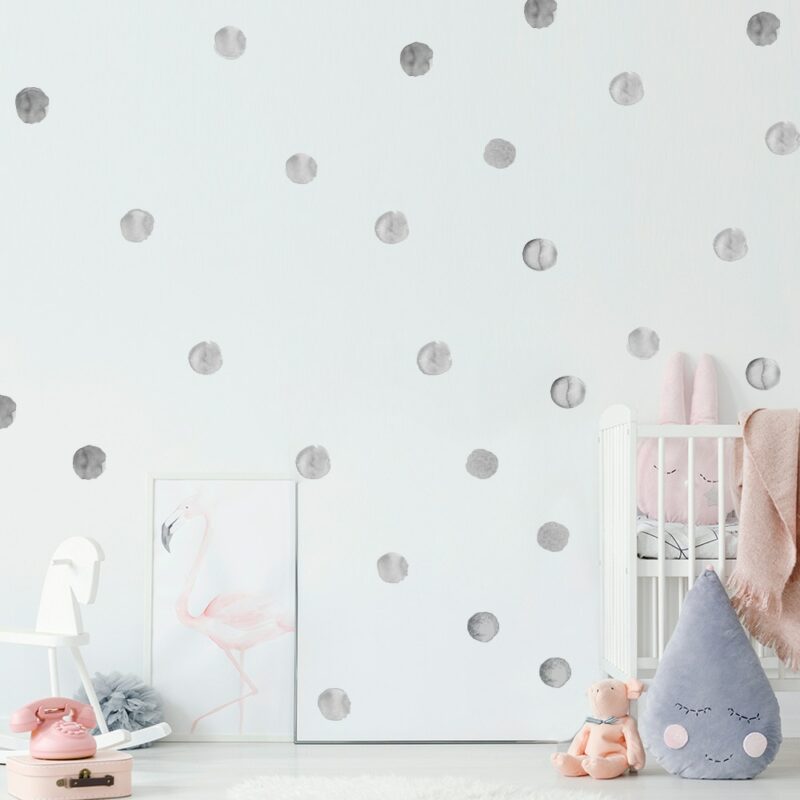 36 Pcs Set Watercolor Dot Wall Stickers for Kids Rooms Decoration DIY Fade Resistance for Home 4