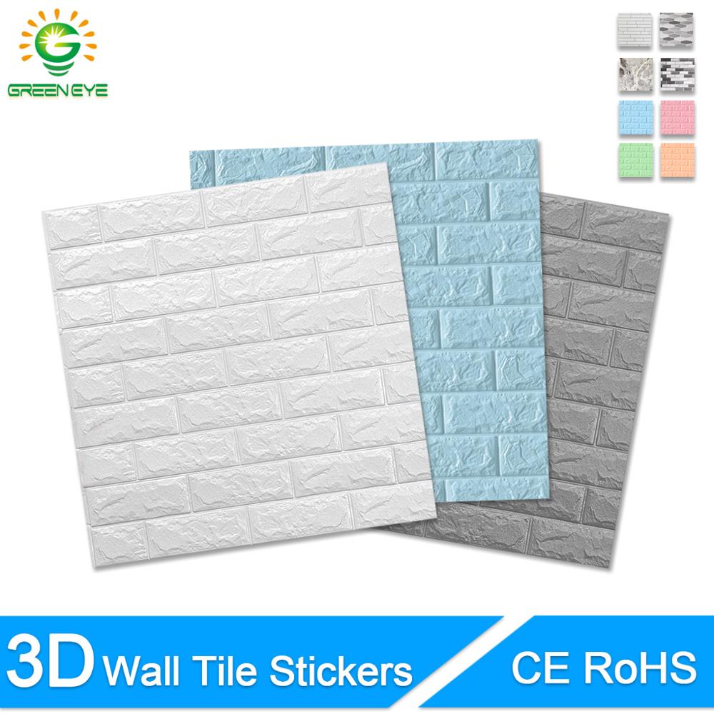 3D Wallpaper DIY Brick stone pattern Self Adhesive Waterproof Wall Stickers 70cm 77cm floral prints 3D