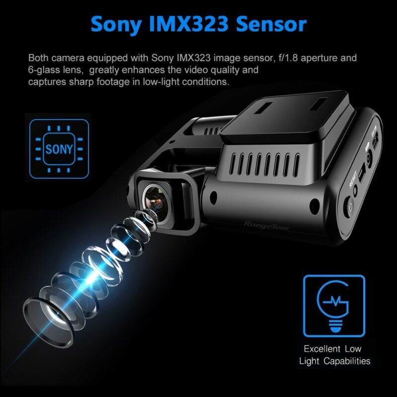 4K 2160P WIFI GPS Logger Dual Lens Car DVR Novatek 96663 Chip Sony IMX323 Sensor Night 1