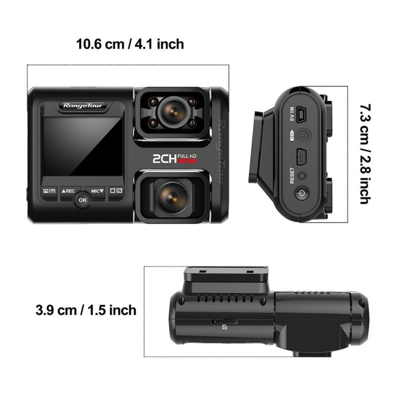 4K 2160P WIFI GPS Logger Dual Lens Car DVR Novatek 96663 Chip Sony IMX323 Sensor Night 5