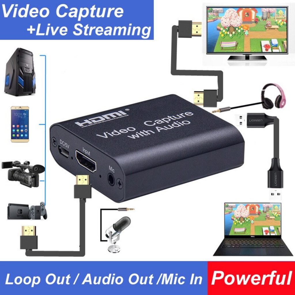 4K HDMI To USB 2 0 3 0 Loop Out Graphics Capture Card Video Recording Box
