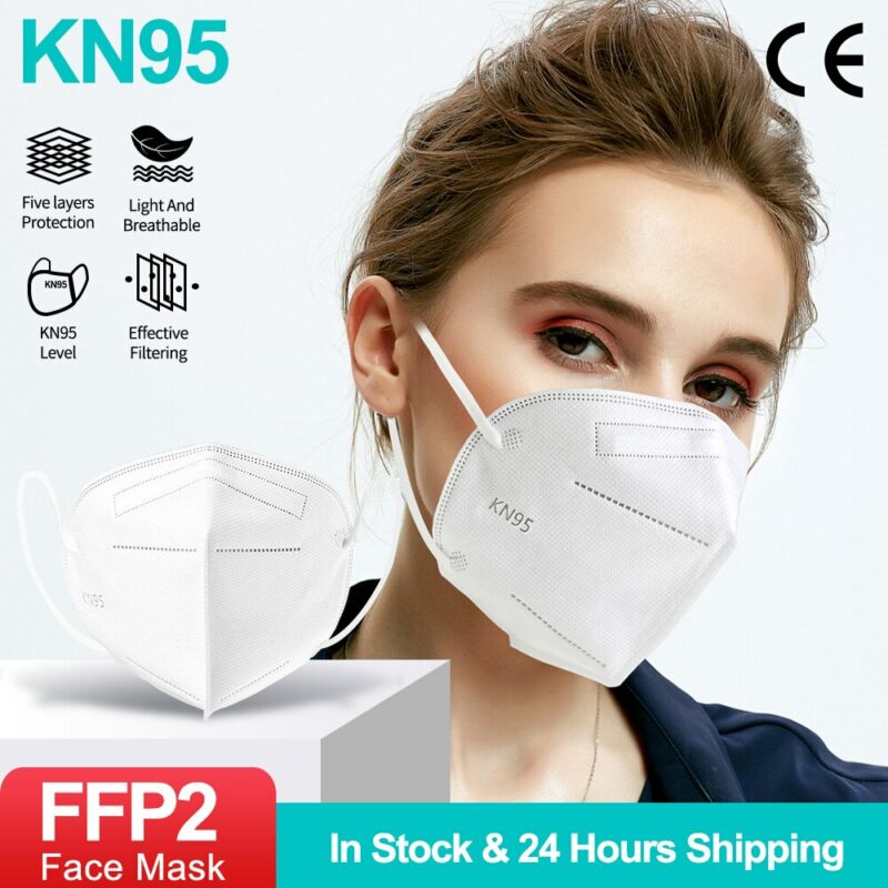 5 200 Pieces KN95 Mask CE FFP2 Mascarillas 5 Layers Filter Protective Health Care Mouth Masks 1