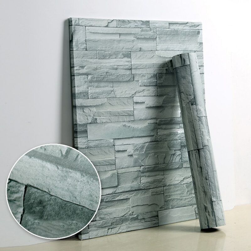 5M 10M Living Room Kitchen Bathroom Waterproof Wall Sticker Home Decor Removable Vinyl PVC Brick Stone 4