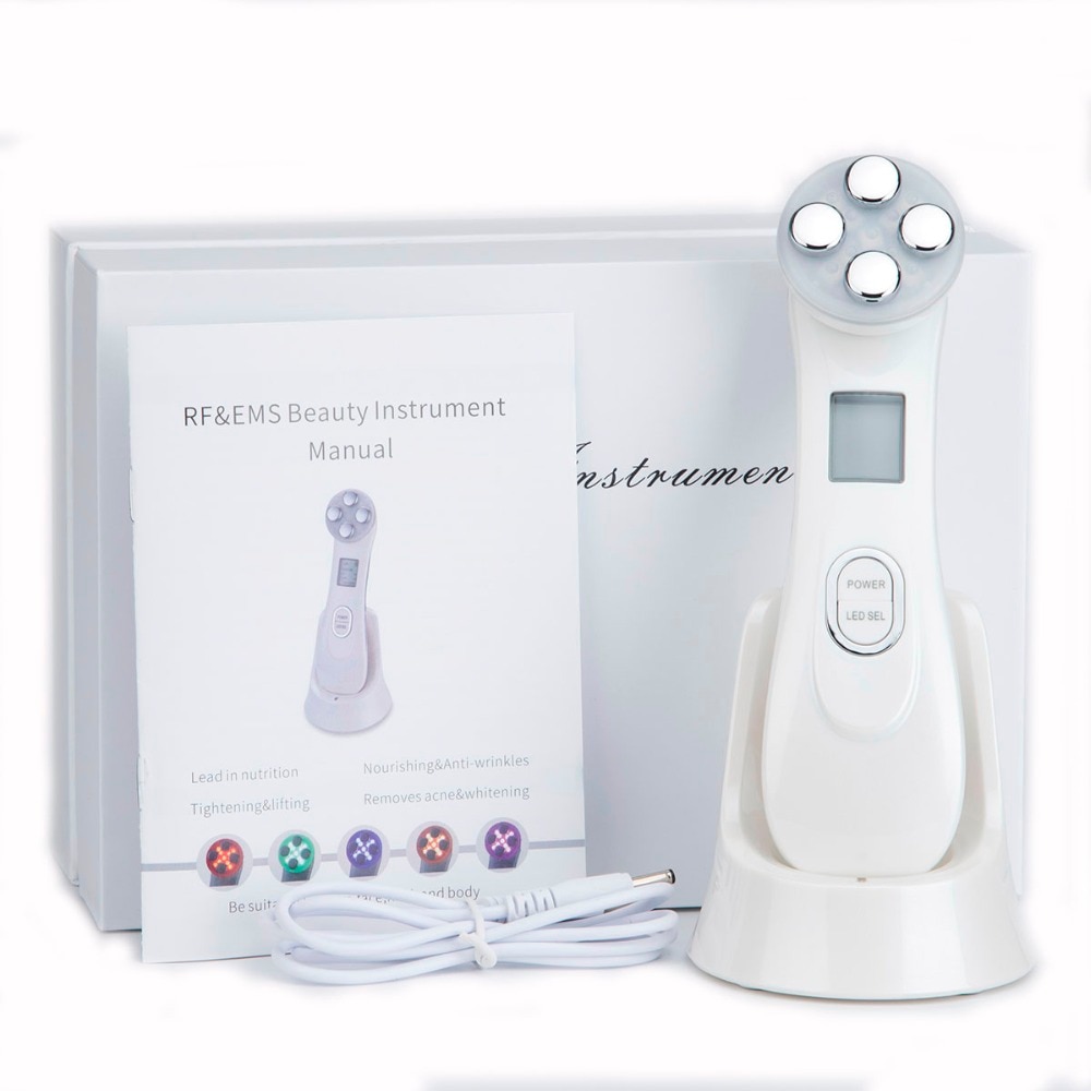 5in1 RF EMS Radio Mesotherapy Electroporation Face Beauty Pen Radio Frequency LED Photon Face Skin Rejuvenation