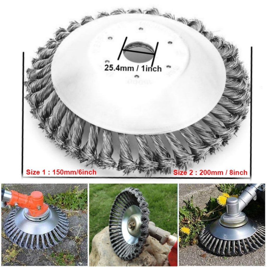 6 8inch Carbon Steel Wire Break Proof Rounded Edge Weed Trimmer Edge Head Power Lawn Mower