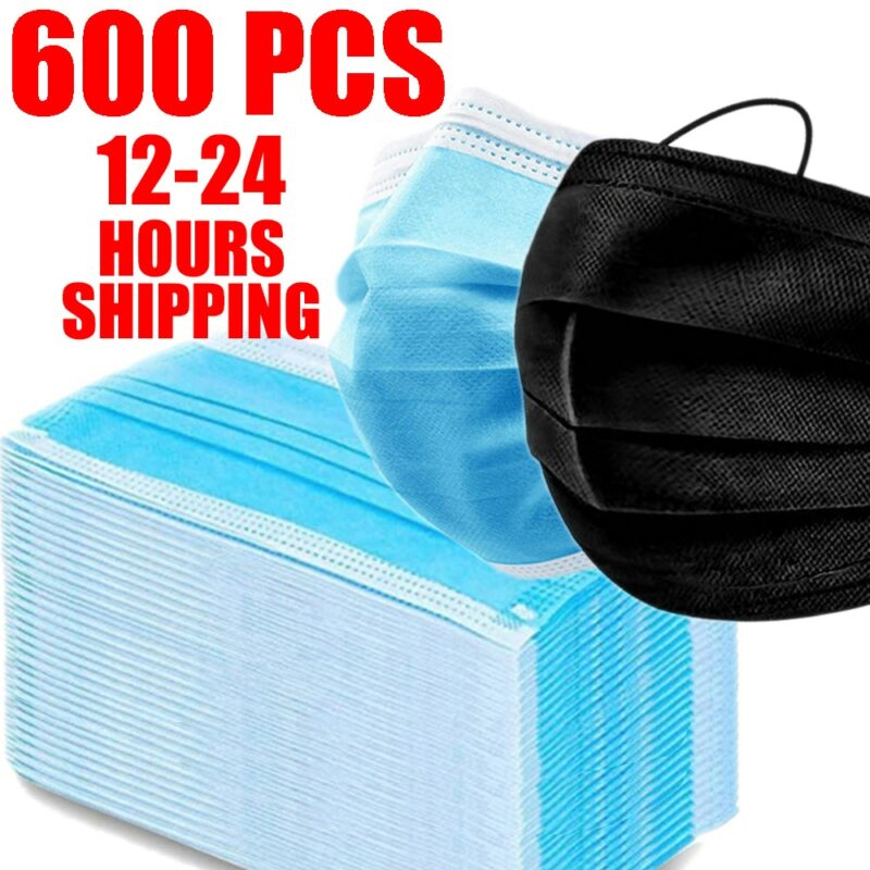 600 500 400 300 200 100 Pcs Fabric Face Mask Anti pollution Disposable Facial Mask 3