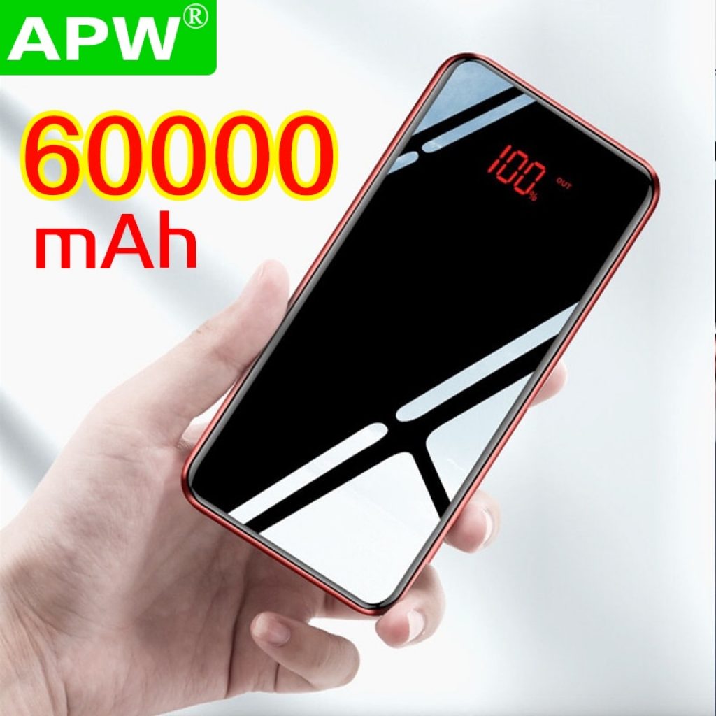 60000mAh Power Bank For Xiaomi Samsung iPhone Huawei Powerbank Portable Mini Dual USB Charging External Battery