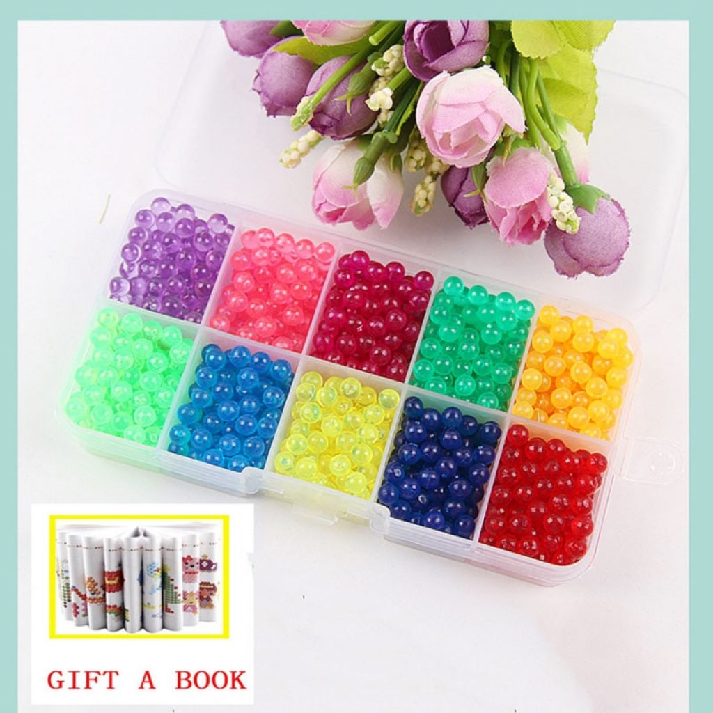6000pcs 24 colors Refill Beads puzzle Crystal DIY water spray beads set ball games 3D handmade 1