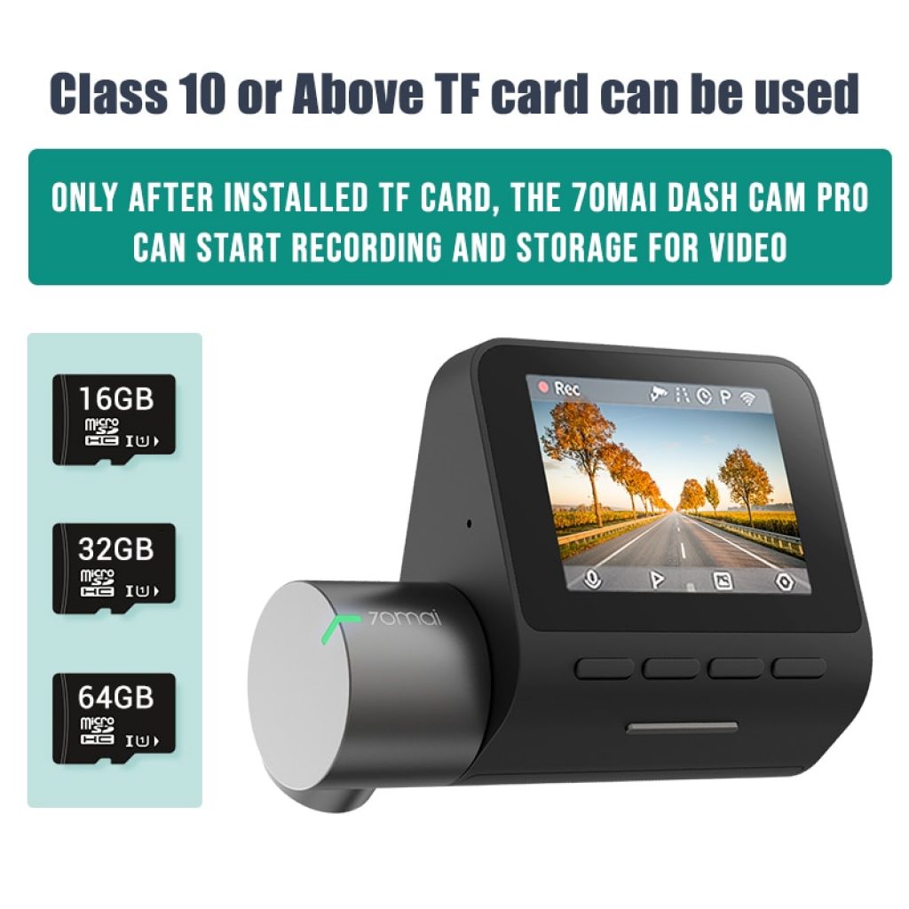 70mai Dash Cam Pro 1944P speed and GPS coordinates Cam Voice Control Parking Monitor Night Vision 4