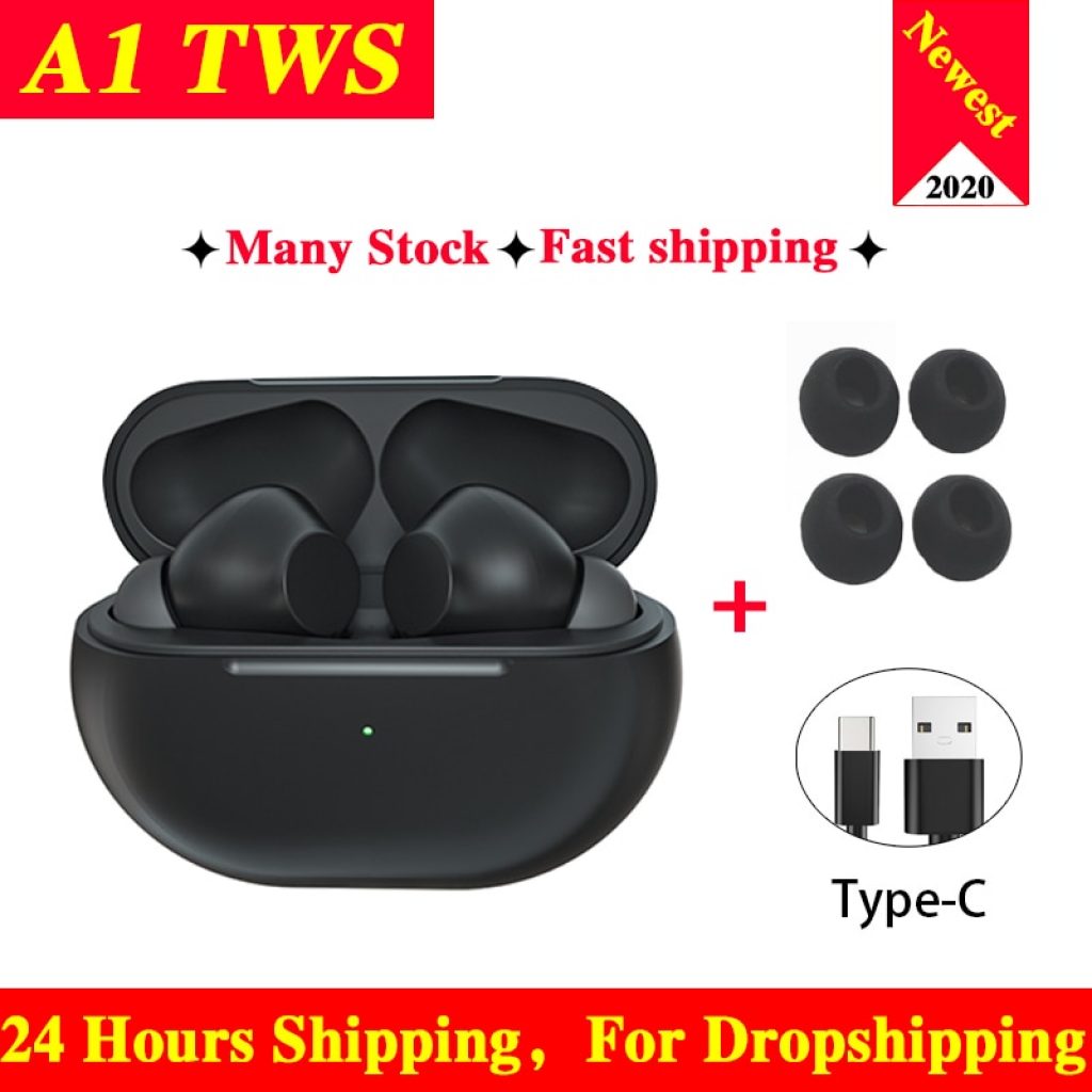 A1 tws pro True wireless Bluetooth Mini Bass Earphone Bluetooth Headset Sports Earbuds with charging box