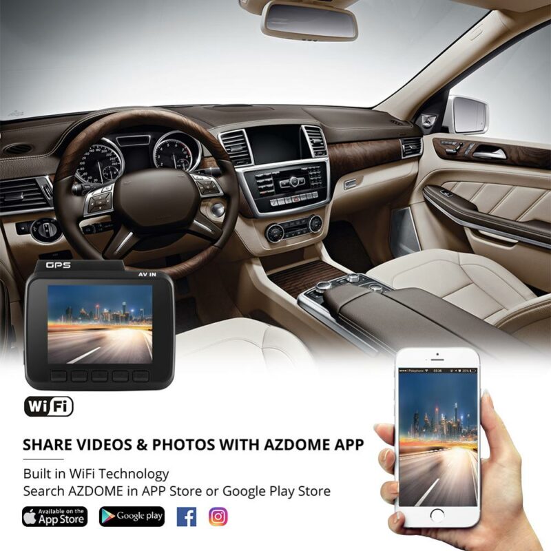 AZDOME 4K Car Dvr GPS GS63H Dash Cam Wifi Vehicle Rear View Camera Dual Lens Night 1