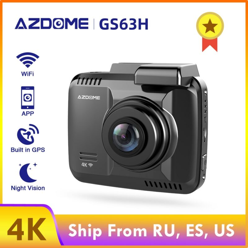 AZDOME 4K Car Dvr GPS GS63H Dash Cam Wifi Vehicle Rear View Camera Dual Lens Night