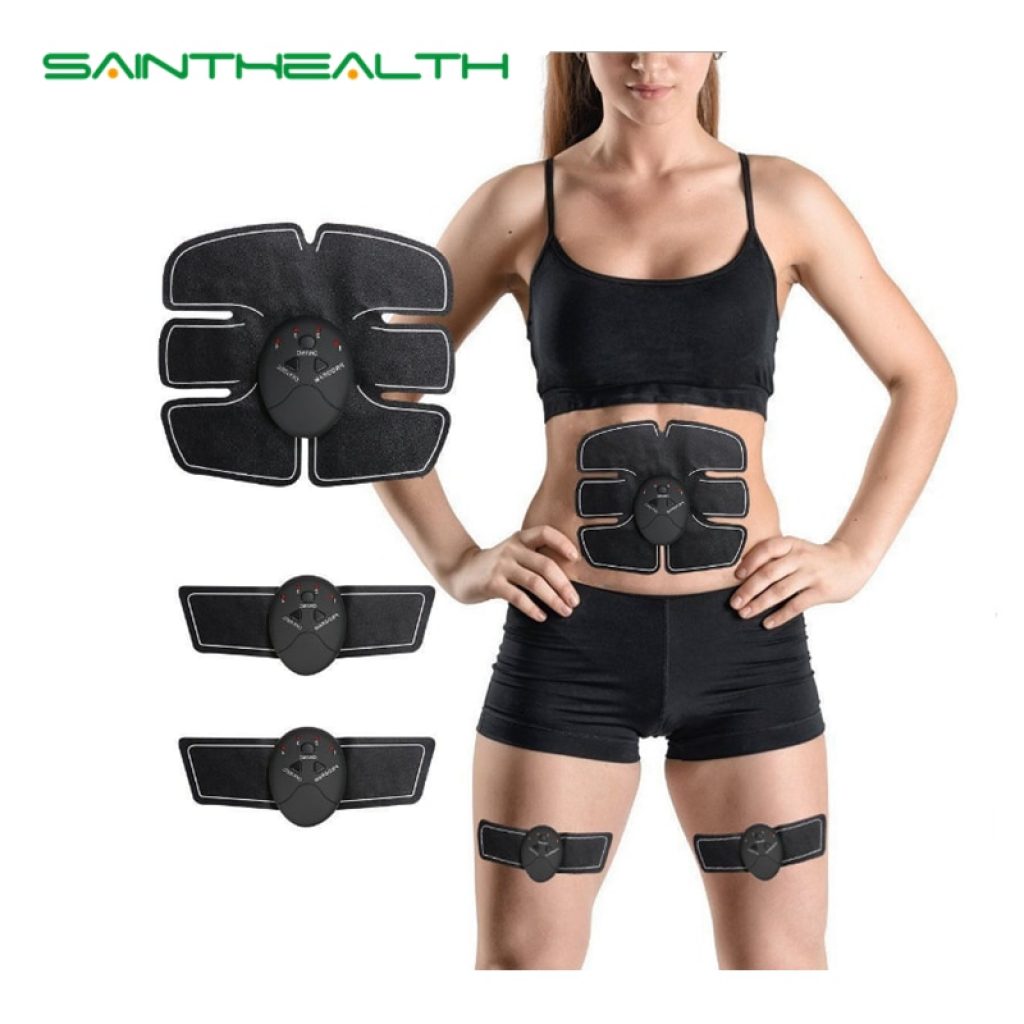 Abdominal machine electric muscle stimulator ABS ems Trainer fitness Weight loss Body slimming Massage with soft