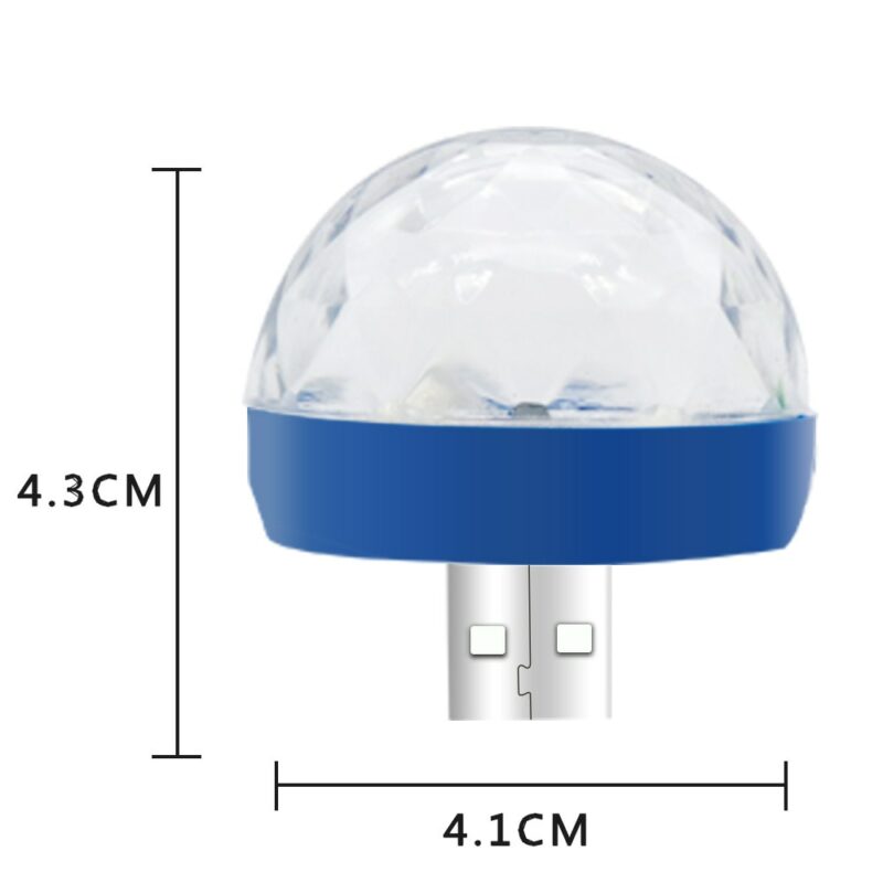 Aimkeeg RGB Mini USB LED Party Lights Portable Sound Control Magic Ball 3W Mini Colorful DJ 5