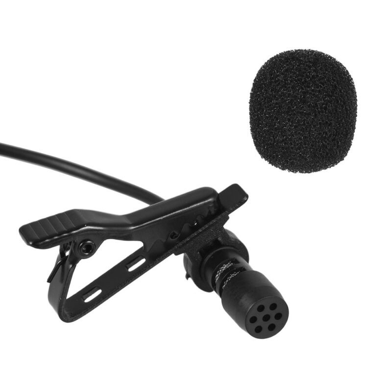Andoer 1 45m Mini Portable Microphone Condenser Clip on Lapel Lavalier Mic Wired Mikrofo Microfon for 2