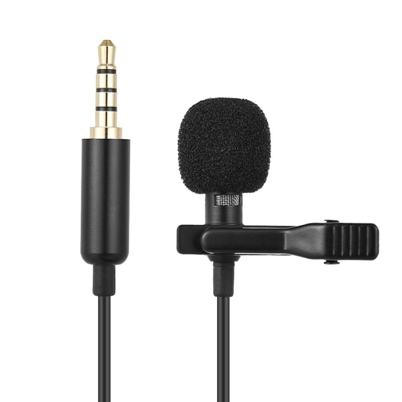 Andoer 1 45m Mini Portable Microphone Condenser Clip on Lapel Lavalier Mic Wired Mikrofo Microfon for