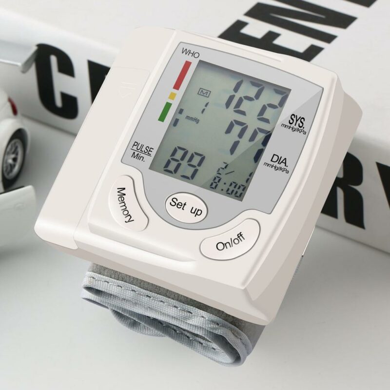 Automatic LCD Digital Wrist Blood Pressure Monitor Heart Pulse Measure High Selling 5