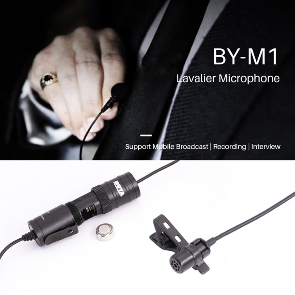 BOYA BY M1 3 5mm Audio Video Record Lavalier Lapel Microphone Clip On Mic for iPhone 4