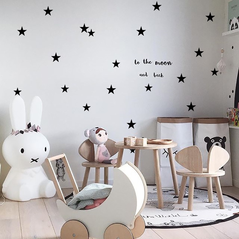 Baby Nursery Bedroom Stars Wall Sticker For Kids Room Home Decoration