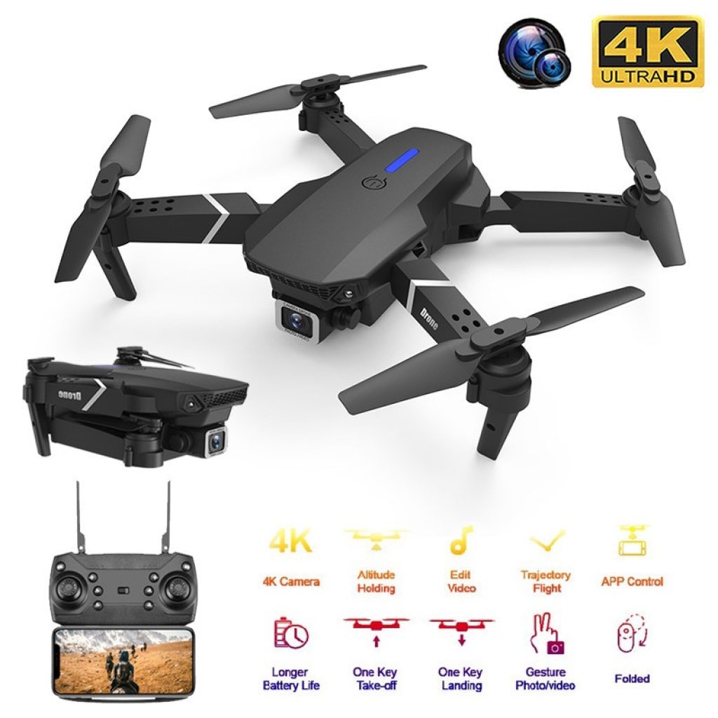 Best Smart WiFi FPV Drones with Camera HD 4K 1080P Wide Angle Foldable RC Quadcopter Altitude