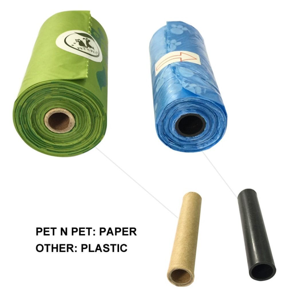 Biodegradable Dog Poop Bags Cornstarch Earth Friendly Zero Waste 17 Micron ASTM D6400 Compostable Cat Waste 4