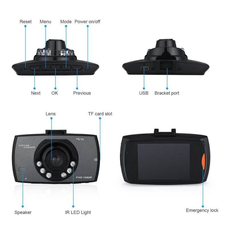 Car DVR Camera Full HD 1080P 140 Degree Dashcam Video Registrars for Cars Night Vision G 1