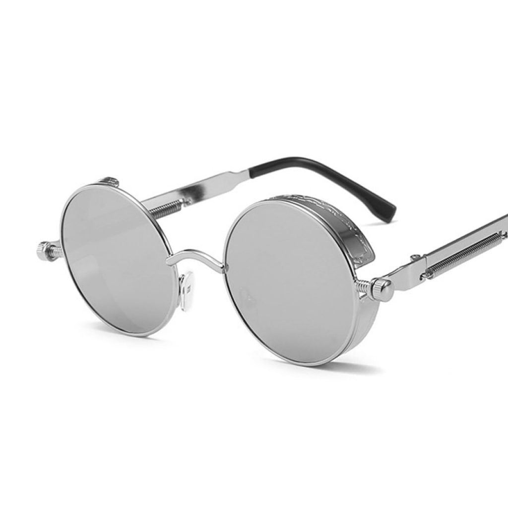 Classic Gothic Steampunk Sunglasses Women Brand Designer Vintage Round Metal Frame Sun Glasses Female Male High 1