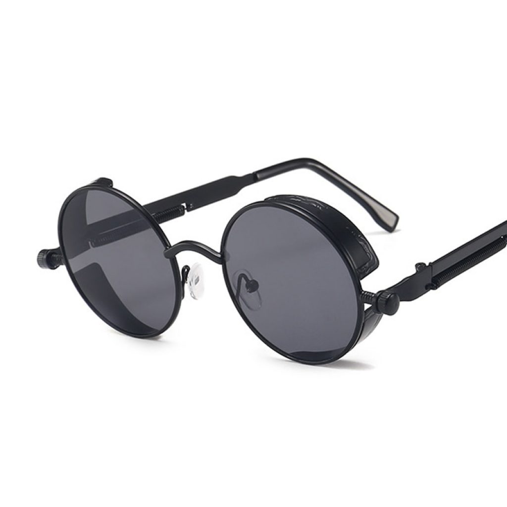 Classic Gothic Steampunk Sunglasses Women Brand Designer Vintage Round Metal Frame Sun Glasses Female Male High