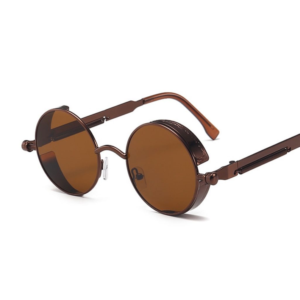Classic Gothic Steampunk Sunglasses Women Brand Designer Vintage Round Metal Frame Sun Glasses Female Male High 4