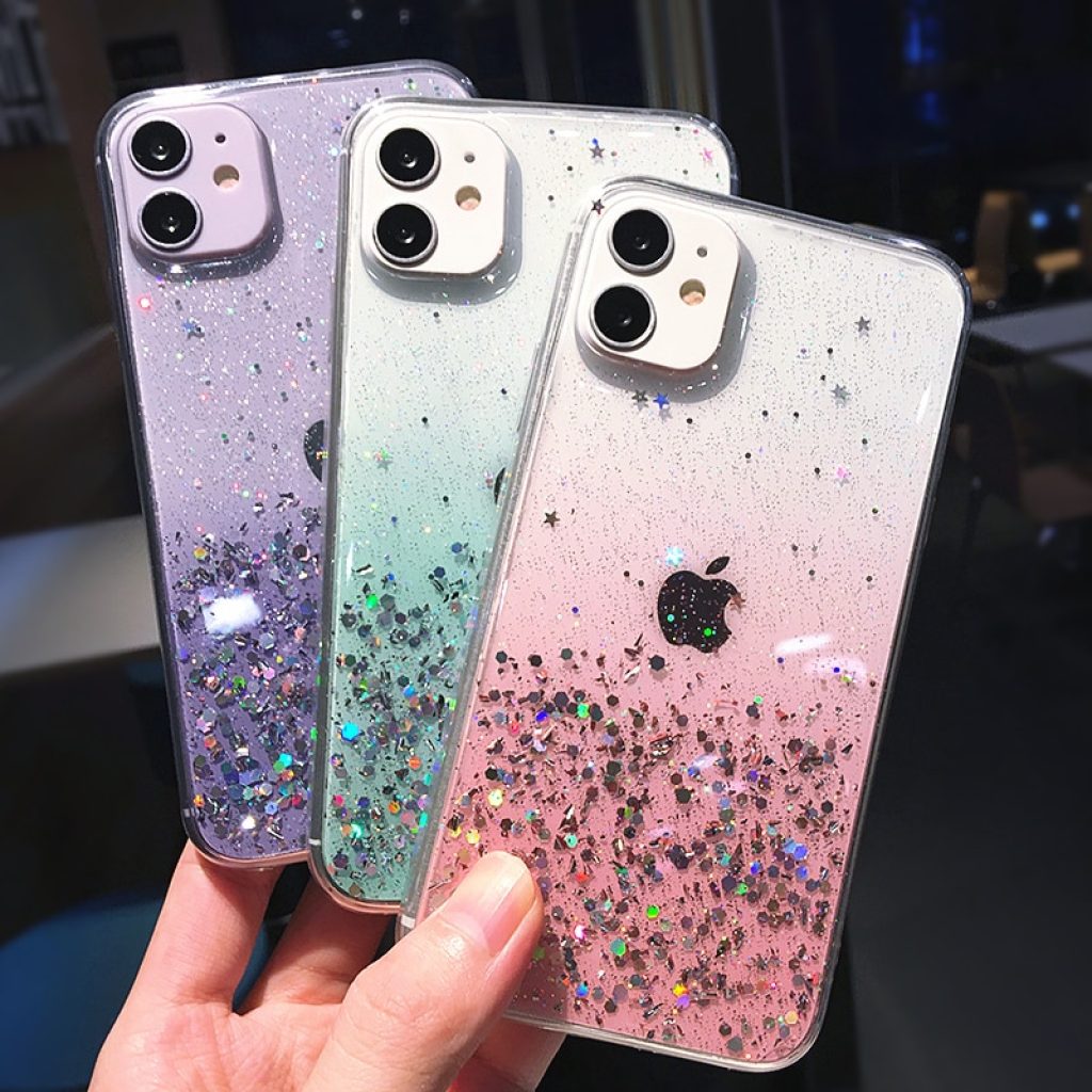 Clear Glitter Phone Case For iPhone 13 12 Pro 11 Pro Max XS Max XR X 2