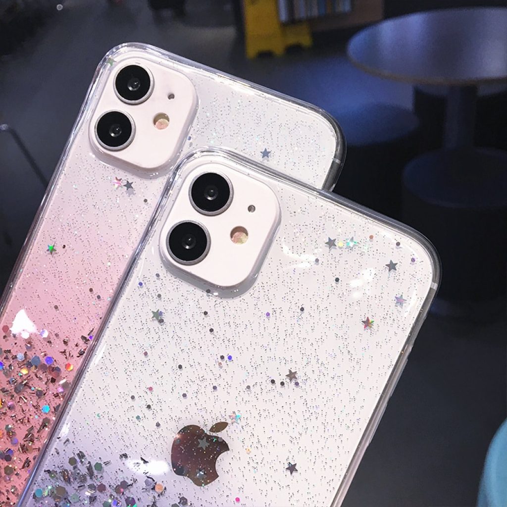 Clear Glitter Phone Case For iPhone 13 12 Pro 11 Pro Max XS Max XR X 5