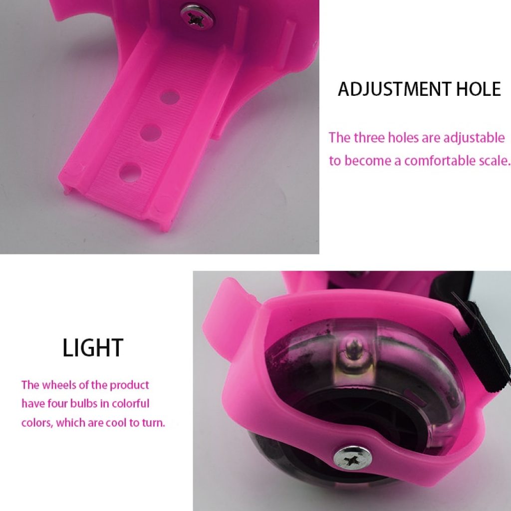 Colorful Flashing Pulley Adjustable Whirlwind for Kids Gift Flash Wheels Heel Adjustable Simply Durable Outdoor Skating 1